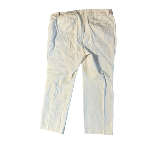 Chico’s Pants 3 Cream Straight Stretch Comfort Slimming Flat Front Office Career - Picture 3 of 8